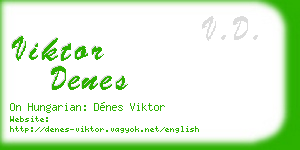 viktor denes business card
